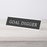 Signe moderne de Digger noir et blanc
