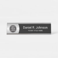 Silver gris dégradé logo personnalisé noir modern