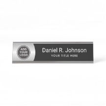 Silver gris dégradé logo personnalisé noir modern