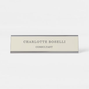 Porte-nom Pour Bureau Simple minimaliste élégant classique professionnel
