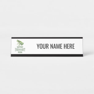 Porte-nom Pour Bureau Soutien personnalisé Bureau des Médias Indépendant