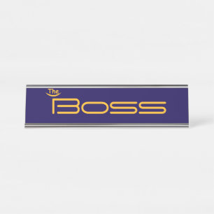 Porte-nom Pour Bureau Style Gold Le BOSS