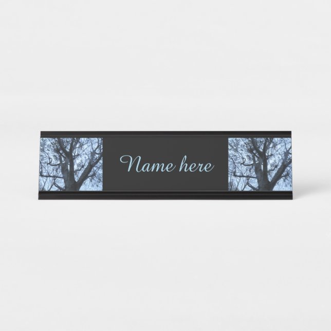 Porte-nom Pour Bureau Symbole du bureau personnalisé de la photographie  (Devant)
