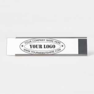 Porte-nom Pour Bureau Timbre d'entreprise du logo d'entreprise personnal