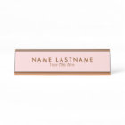 Titre de nom pastel rose clair Simple Blush