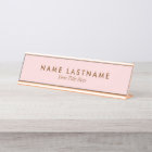 Titre de nom pastel rose clair Simple Blush