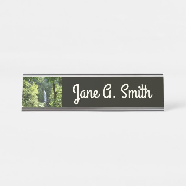 Porte-nom Pour Bureau Trafalgar Falls Tropical Rainforest Photographie (Devant)