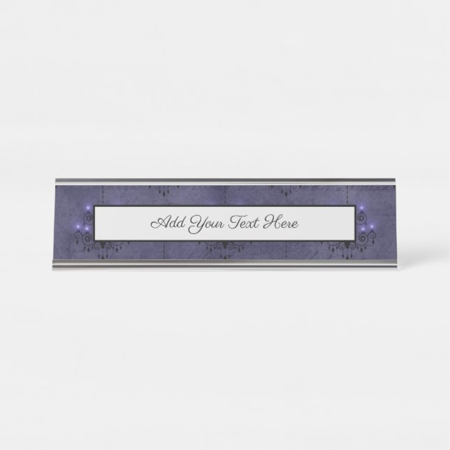 Porte-nom Pour Bureau Un lustre victorien Horreur Gothique (Devant)