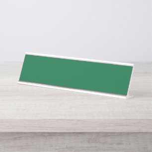Porte-nom Pour Bureau Une feuille verte vif avec des veines distinctes e