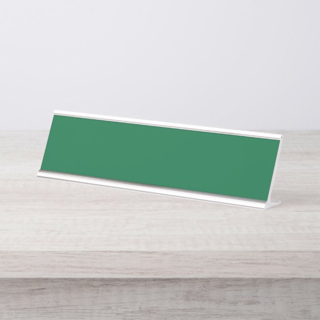 Porte-nom Pour Bureau Une feuille verte vif avec des veines distinctes e (Devant)