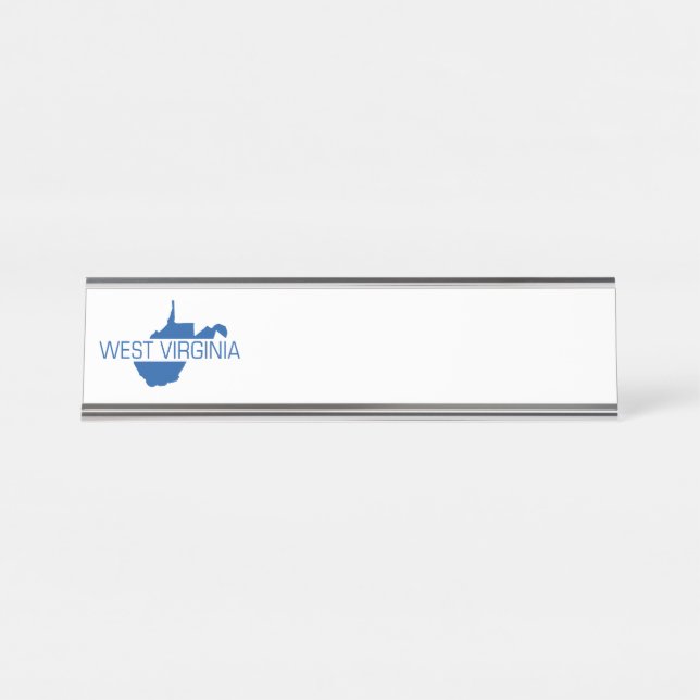 Porte-nom Pour Bureau Virginie-Occidentale (Devant)