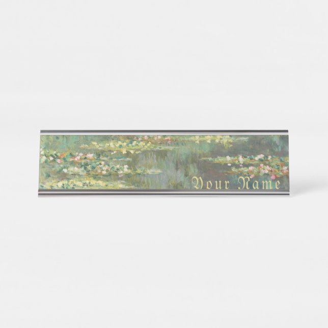 Porte-nom Pour Bureau Water Lily Pond Claude Monet (Devant)