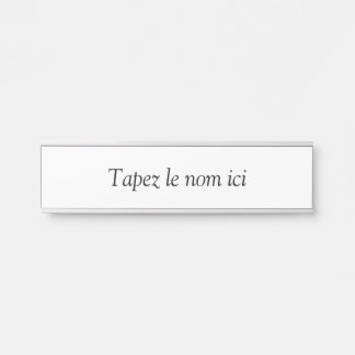 Porte-nom Pour Porte A personnaliser