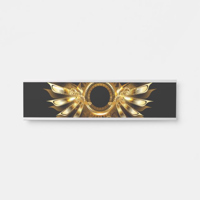 Porte-nom Pour Porte Ailes de Steampunk (Devant)