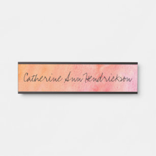 Porte-nom Pour Porte Aquarelle