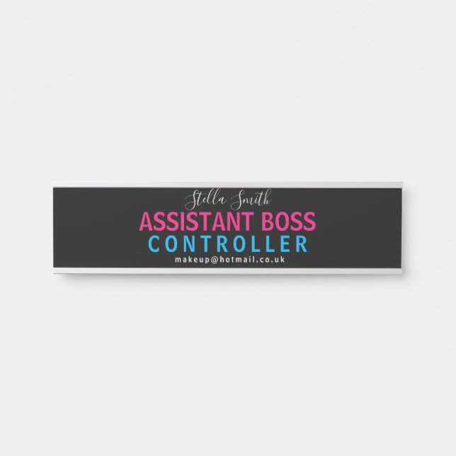 Porte-nom Pour Porte Assistant de BOSS, gestionnaire. Gestionnaire adjo (Devant)