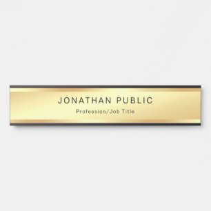 Porte-nom Pour Porte Belle Gold Look Glamor Moderne Professionnel