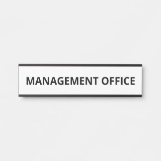 Porte-nom Pour Porte Bureau de gestion simple blanc
