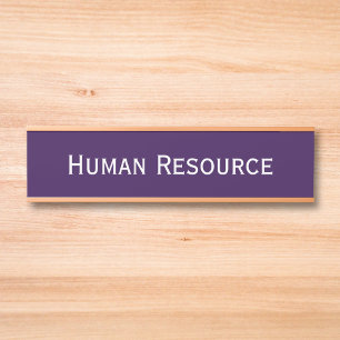 Porte-nom Pour Porte Bureau moderne foncé violet Nom du ministère