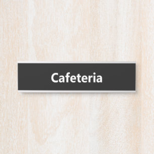 Porte-nom Pour Porte Cafétéria Noir et Blanc