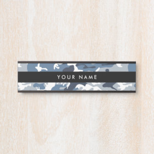 Porte-nom Pour Porte Camo bleu, Camo d'hiver, Camouflage neige, Militai