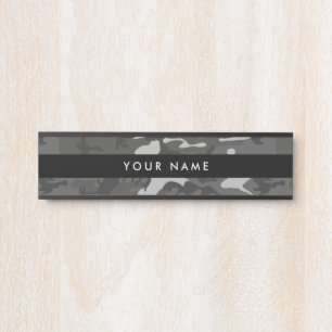 Porte-nom Pour Porte Camo gris, Camouflage, Militaire, Armée