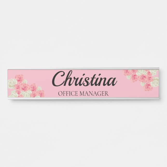 Porte-nom Pour Porte Chic Glam Floral (Devant)