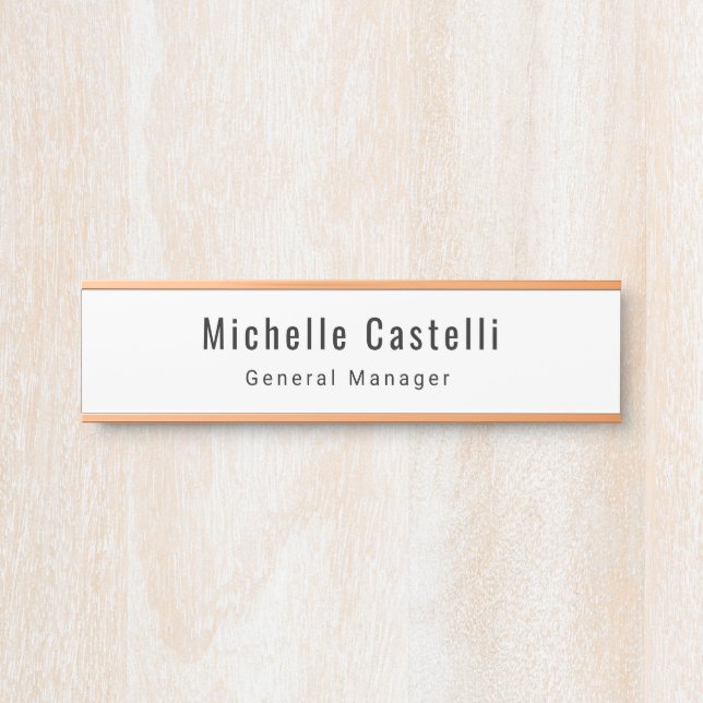 Porte-nom Pour Porte Classique Unique Professionnel Simple (Devant)