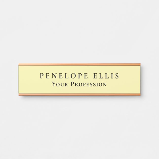 Porte-nom Pour Porte Cream Color Unique Original Classical Professional (Devant)