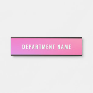 Porte-nom Pour Porte Dégradé tendance Simple Nom du ministère Signe de