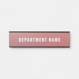 Porte-nom Pour Porte Dégradé tendance Simple Nom du ministère Signe de