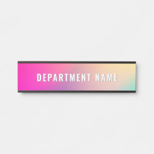 Porte-nom Pour Porte Dégradé violet simple Nom du ministère Signe de la