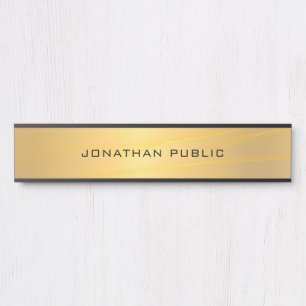 Porte-nom Pour Porte Design tendance Glam Gold Moderne Simple Modèle