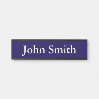 Porte-nom Pour Porte Desk Name Plate, Standard (2" x 8"), Silver