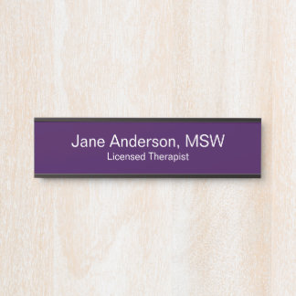 Porte-nom Pour Porte Docteur Nom Spécialité Purple Blanc Médicale Burea