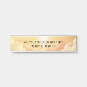 Porte-nom Pour Porte Église Nuageuse Céleste Chrétienne