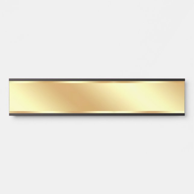 Porte-nom Pour Porte Elegant Gold Blank Background For Your Text (Devant)