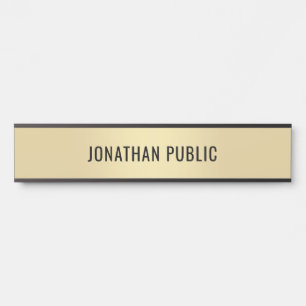 Porte-nom Pour Porte Elégant Gold Look minimaliste Design Moderne Maiso