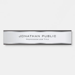 Porte-nom Pour Porte Elégant Modèle moderne Silver tendance sur mesure