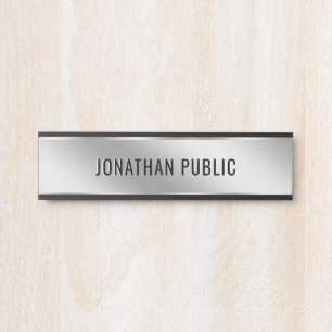 Porte-nom Pour Porte Élégant Moderne Simple Texte Personnalisé Maison A