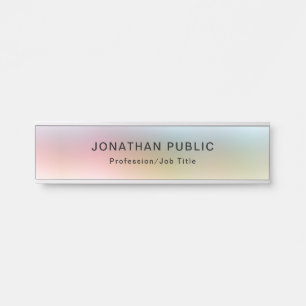 Porte-nom Pour Porte Elégant moderne tendance Jaune Vert Rouge Bleu Vio