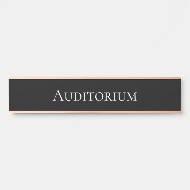 Porte-nom Pour Porte Élégante école d'auditorium, bureau et cinéma (Devant)