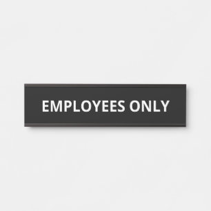 Porte-nom Pour Porte Employés uniquement