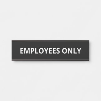 Porte-nom Pour Porte Employés uniquement