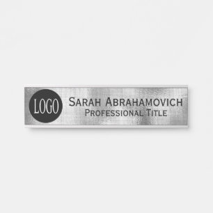Porte-nom Pour Porte Enseigne de porte de bureau en feuille d'argent él