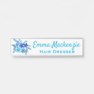 Porte-nom Pour Porte Enseigne de porte de bureau florale aquarelle