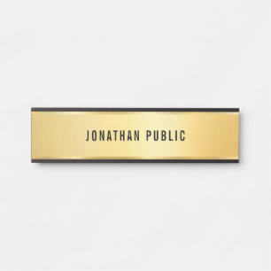 Porte-nom Pour Porte Faux Gold Elegant Design Glamor Modèle Long