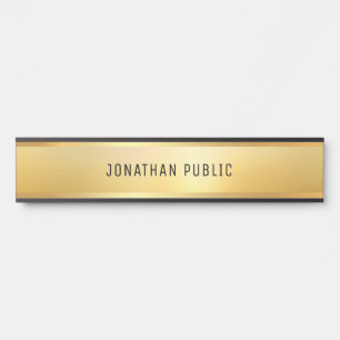 Porte-nom Pour Porte Faux Gold minimaliste moderne Modèle de flamme