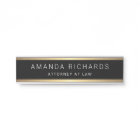 Faux golden dégradé bordures nom et titre noir