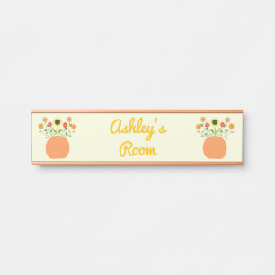 Porte-nom Pour Porte Fleurs d'action de grâces en Citrouille Nom person